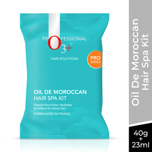 O3+ Oil De Moroccan Hair Spa Kit With Argan Oil Hair Mask For All Hair Type (40g + 22ml)